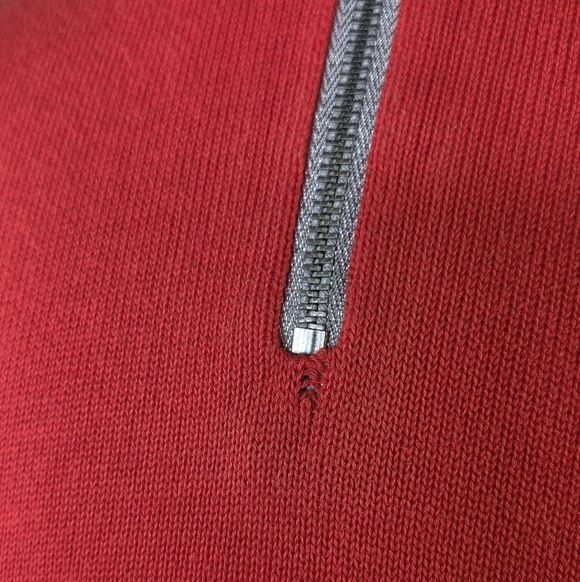 Armani Exchange Orange Logo Half Zip Sweater Cotton Vintage Y2K Pullover Small - Picture 6 of 9